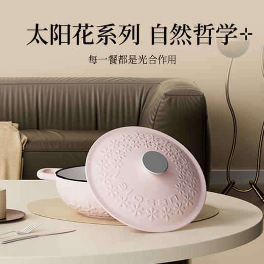 Velosan温仑山太阳花珐琅锅22cm 商品图1