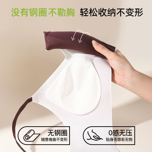 熳洁儿 裸感舒适无痕反重力提拉内衣水滴杯小胸聚拢文胸25761513 商品图5