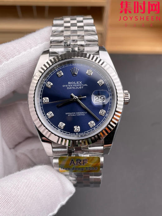 ARF劳力士日志型41mm 蓝盘钻面 丹东3235机 五珠链 904L钢 男士腕表 商品图2