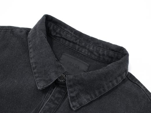 谱拉达口袋三角标牛仔外套 经典款黑色 商品图5