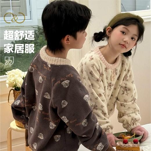 C&C 儿童宫廷风雪花绒家居服套装 软糯轻盈舒适 7款可选 商品图3