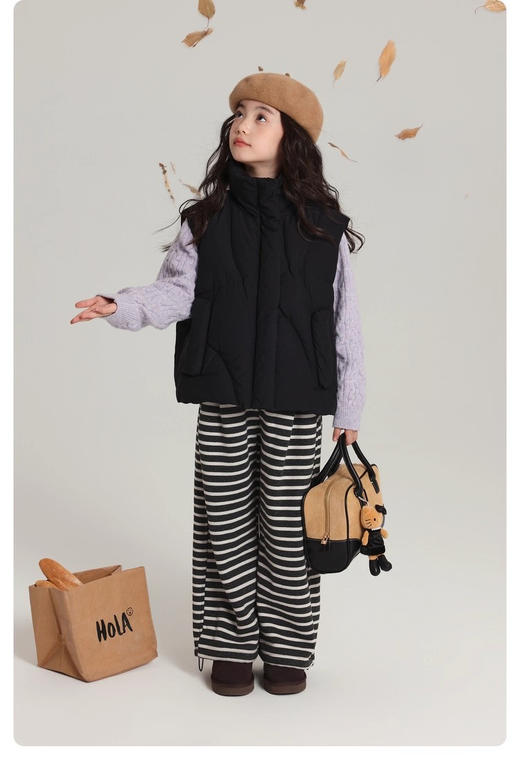 ☃️拉爆冬天的松弛感❗️【吉米故事▪韩系慵懒松弛感条纹加绒裤】能一条过冬的开挂神裤❗️一条裤子终结冬天最冷的温度☃️ 南方一条过秋冬，北方宝宝叠穿秋裤也不臃肿❗️  商品图0