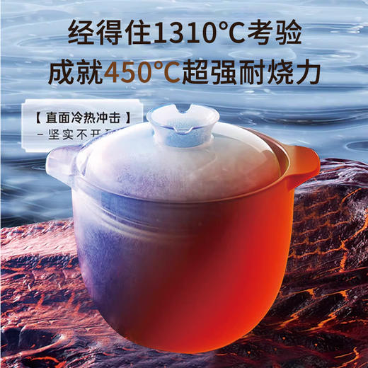 Velosan温仑山 双耳大肚砂锅 2.5L/4L 炖锅煲汤锅 商品图2