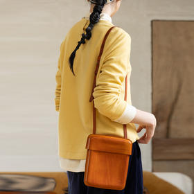 牧衣游进口头层牛皮斜挎单肩包包复古文艺 上溪【不支持会员折】