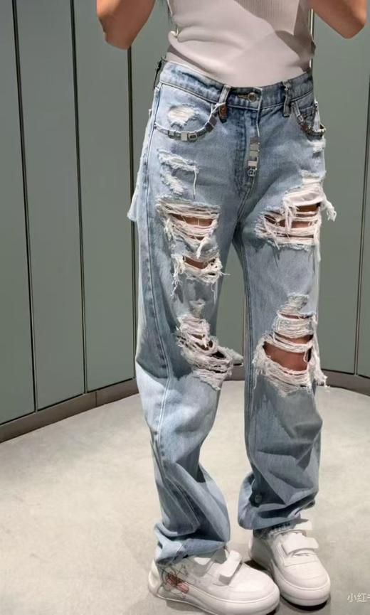 特价 女款破洞牛仔裤长裤LA002 商品图3