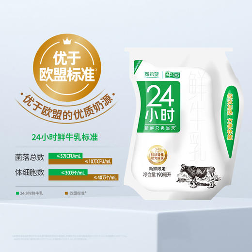 新希望24小时爱鲜包鲜牛奶190ml 商品图3