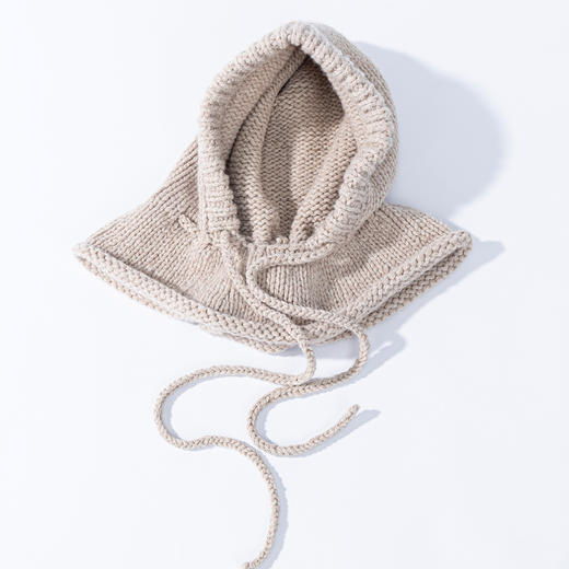 绽放/KSX016朵纯羊毛手工粗针针织抽绳软糯立体巴拉克拉法帽秋冬 商品图3