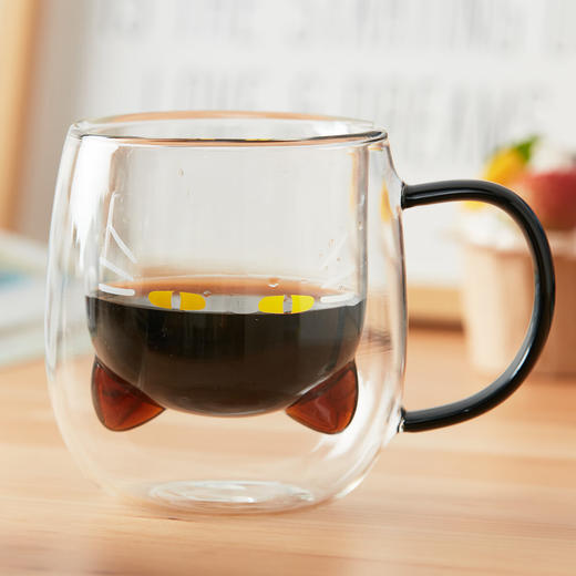 可爱动物双层玻璃杯马克杯牛奶杯咖啡杯耐高温 商品图4