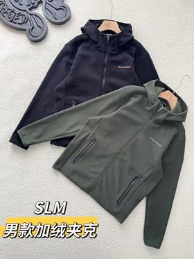 D111715户外男款防风防水连帽软壳加绒茄克外套
