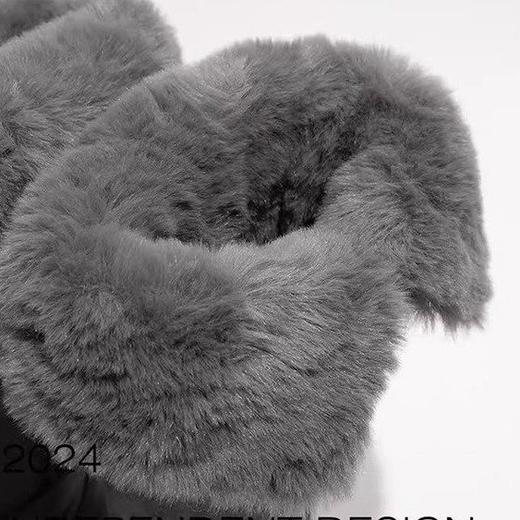 【加绒加厚底长筒雪地靴】冬季新款 高筒可折翻两穿保暖棉鞋  商品图3