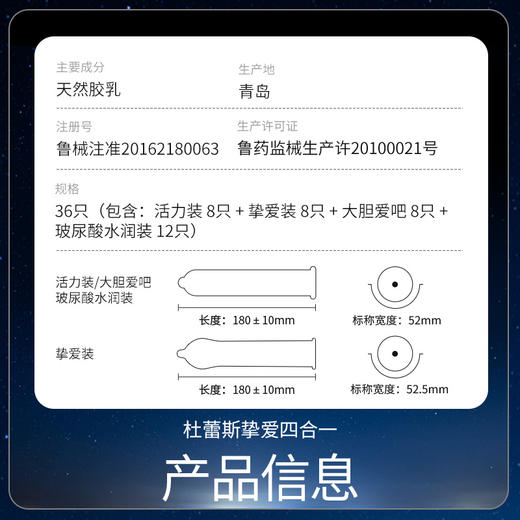 杜蕾斯挚爱四合一36只 商品图3