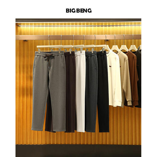 懒人面膜裤！2025松弛感重磅绵羊毛垂顺舒适休闲慢跑裤！宽松直筒长裤！ 商品图0