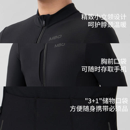 MBO男子气质抓绒长袖骑行服 秋冬户外骑行保暖外套 光年 商品图12