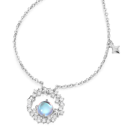 卡蒂罗KADER 绮梦星环项链 925银甜美梦幻精致闪耀浪漫女友百搭可调节锁骨链 星环守护美好如愿 商品图1