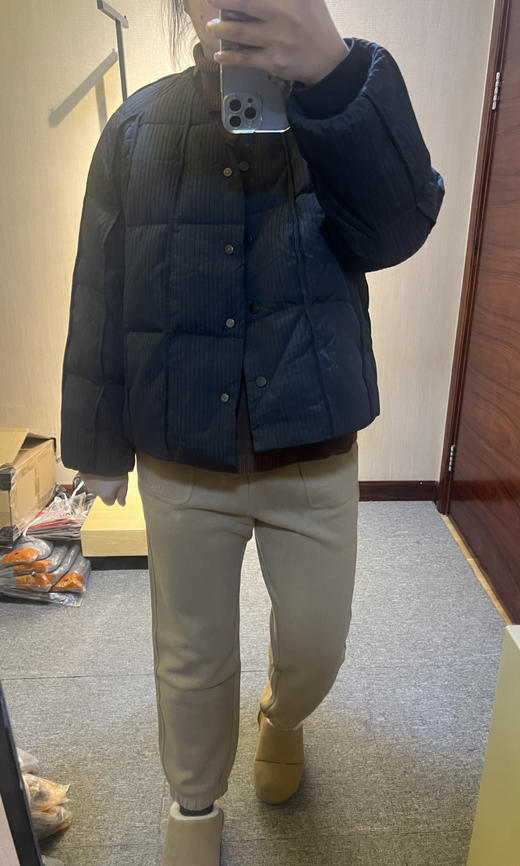 【爆款太好穿】水淼2025冬新款简约时尚休闲百搭羽绒服1528 商品图3
