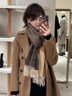 【高品质私服】【IC全羊绒围巾】山羊绒的保暖性佳，打造温暖柔软的舒适手感N1121-CC【无标出货 介意慎拍】