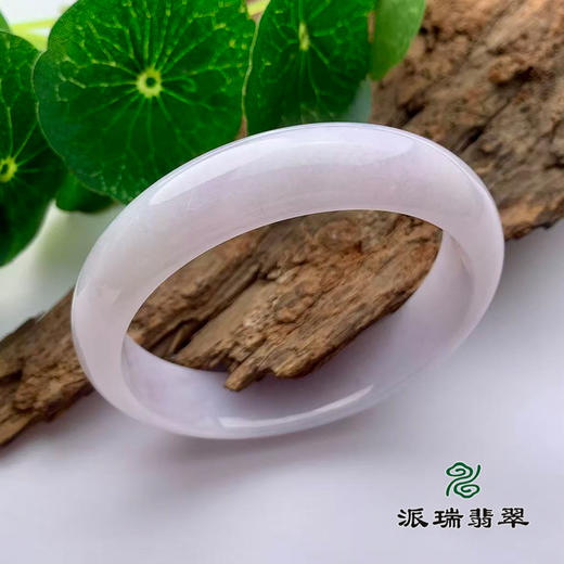 派瑞翡翠 翡翠手镯 糯种 浅紫 商品图0
