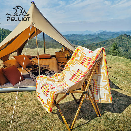 伯希和户外露营毛巾毯子郊游加厚便携式野餐桌布多功能纯棉披肩女116102807 商品图0