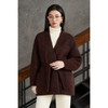 “流动的绒面画布” 苏丽长绒羊毛 × 高支羊毛的高定混纺毛呢大衣 丝滑长绒的柔糯手感  米思阳2025冬新款轻奢老钱法式慵懒短款毛呢大衣女5683 商品缩略图3