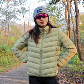 【直播爆款】户外薄羽绒排骨90绒男女立领连帽羽绒服