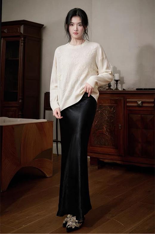 Gesamy格桑米前片绣花圆领毛衣25W-2568 商品图1