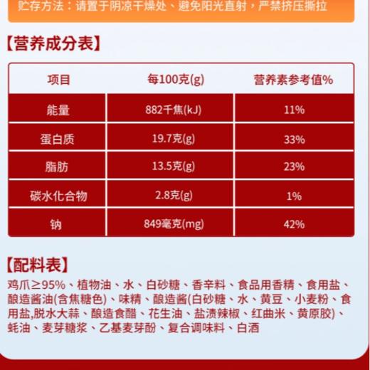 绝小鲜(羊城食品)卤香 虎皮凤爪140g 商品图3