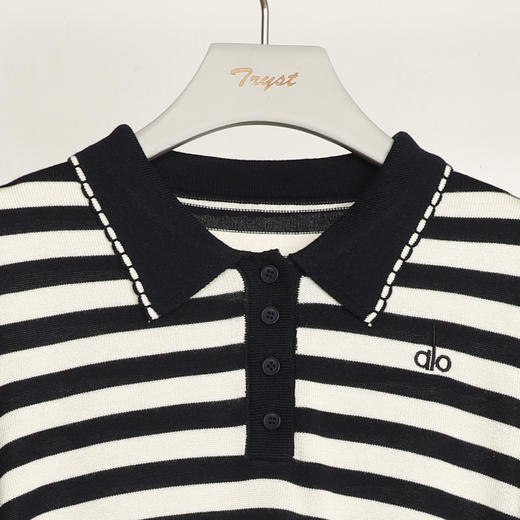 25秋冬条纹撞色翻领针织衫25Q614-8415 商品图2