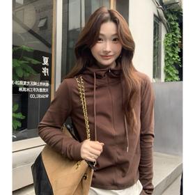 【Beau Muse】时尚潮流休闲百搭仿羊绒假两件连帽套装LJT