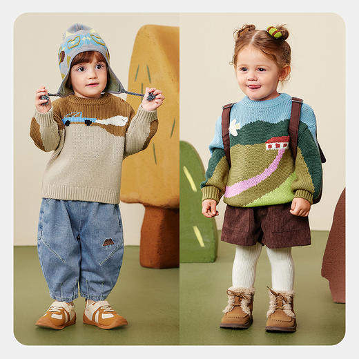 【艺术家联名】迷你巴拉男女童宝宝软毛衣2025冬亲肤温暖萌趣上衣 商品图2