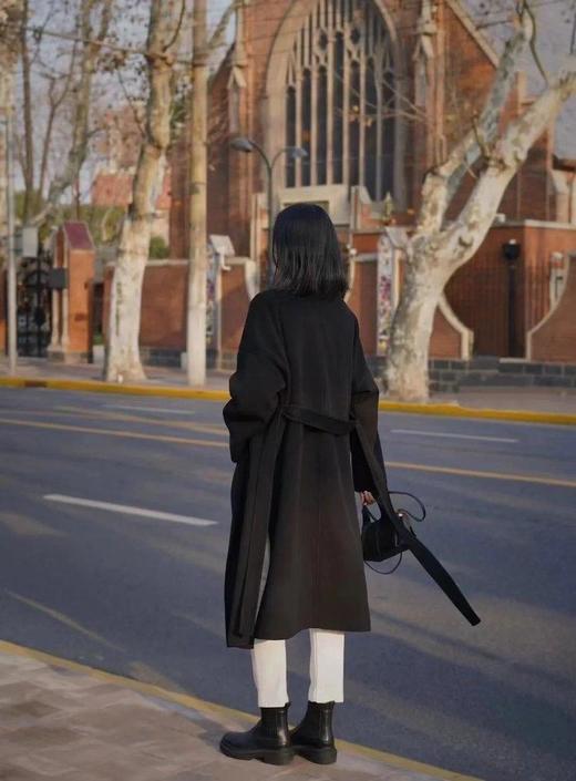 【高品质私服】【IC绢丝羊毛双面呢系带大衣】打造时髦放松亦不失精致的女性形象N1020-CC【无标出货 介意慎拍】 商品图7