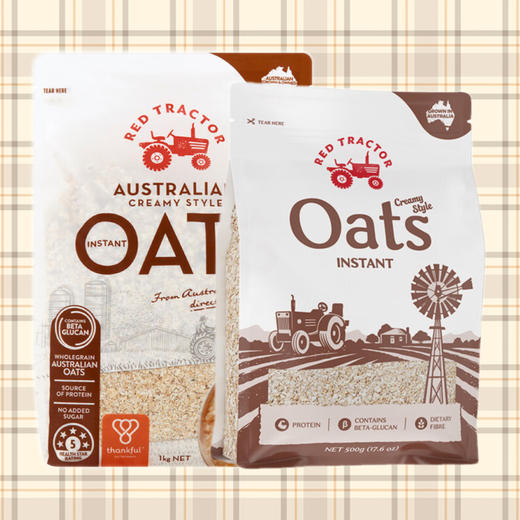 红色拖拉机速食燕麦片500g/1000g 033155/033162  高膳食纤维 商品图0