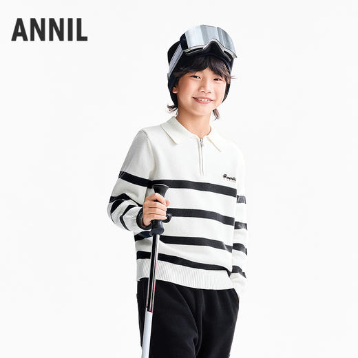 【实体店同款】男童翻领针织衫冬季新款安奈儿童装AB544045 商品图1