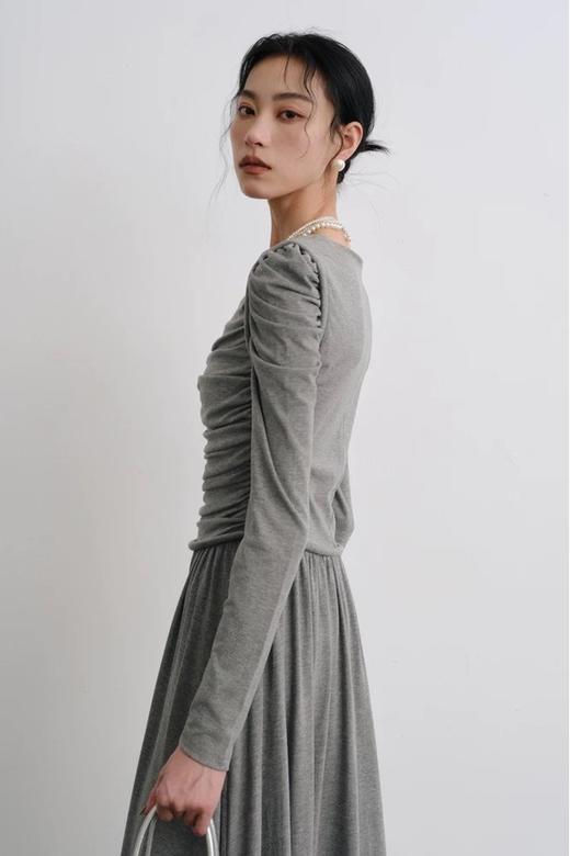 ANSUABEL 法式浪漫抽褶设计收腰连衣裙 21571 商品图3