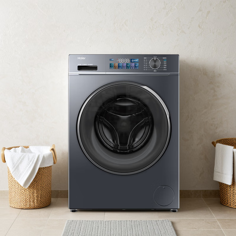 海尔（Haier）直驱变频超薄滚筒洗衣机带烘干10公斤kg家用全自动大容量除菌中途添衣洗烘一体机 10KG滚筒洗烘一体 EG100HPRO86S