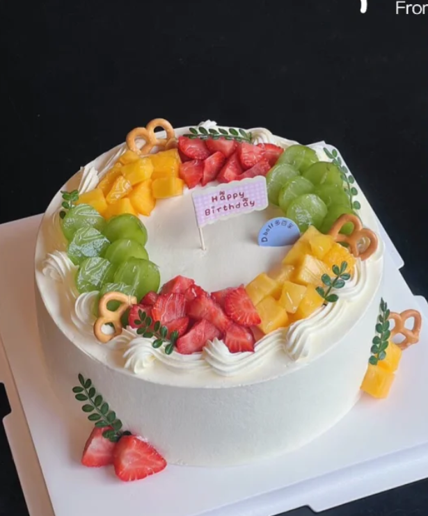 多款式~水果款蛋糕(按当季水果装饰)-低糖处理无添加