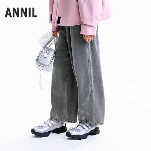【实体店同款】女童全腰牛仔裤秋季新款安奈儿童装AG536150 商品图2