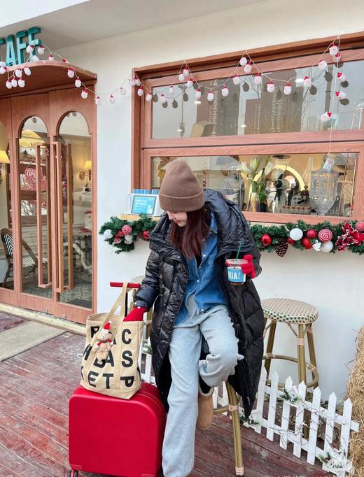 Max金属亮面及膝长款羽绒服(SS) 商品图1