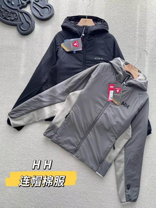 D111718男士轻薄防风透气P棉户外徒步连帽棉服 商品图0