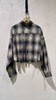 女款格纹长袖衬衫ZH 商品缩略图1