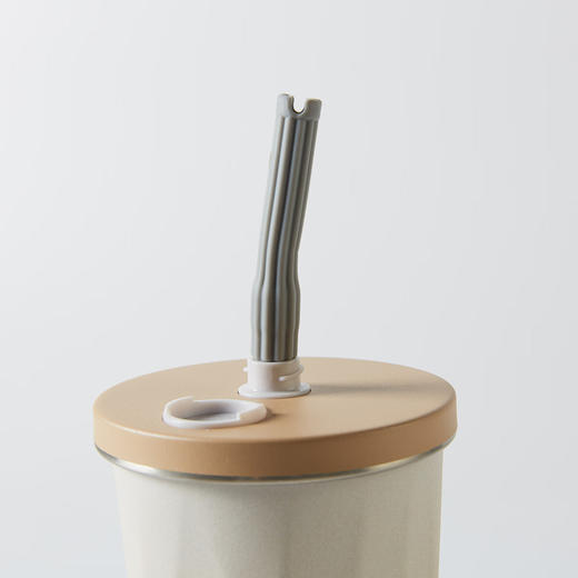 大容量不锈钢保温杯保暖保冷带提手随行杯吸管直桶杯 商品图7