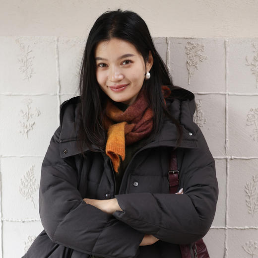 绽放/KSX007朵糯米渐变羊驼羊毛围巾亮色短款叠搭秋冬护颈百搭 商品图1