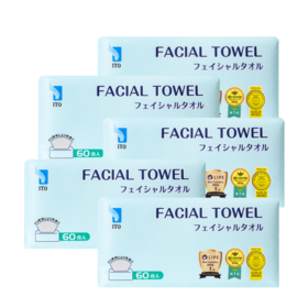 【ITO 艾特柔】抽取式洁面柔巾 60枚入（5包组合）