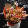 《秋收》奶油桃子针垫大花蕙兰橙色系花束 商品缩略图5