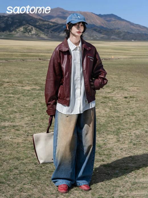 早乙女惠子saotome/STMWT141175/短款皮衣夹克 商品图1