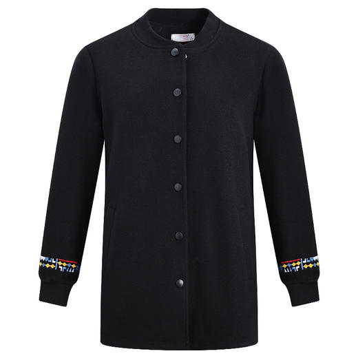 芳妮诗胖mm大码中长款外套女春秋外搭2026新款休闲夹克棒球服开衫 商品图4