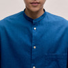 A KIND OF GUISE SEIFUR SHIRT 意大利靛蓝牛仔面料宽松无领衬衫 商品缩略图3