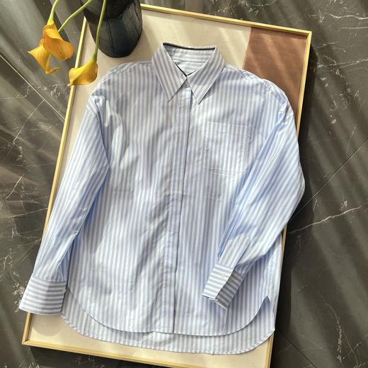 设计款条纹长袖休闲百搭衬衫 商品图13