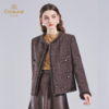 乔万尼冬2025新品奢华复古感亮片粗花呢贵气毛绒边羊驼绵羊毛小香风外套ED4B791 商品缩略图1