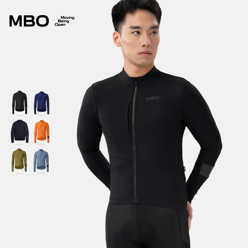 MBO男子气质抓绒长袖骑行服 秋冬户外骑行保暖外套 光年