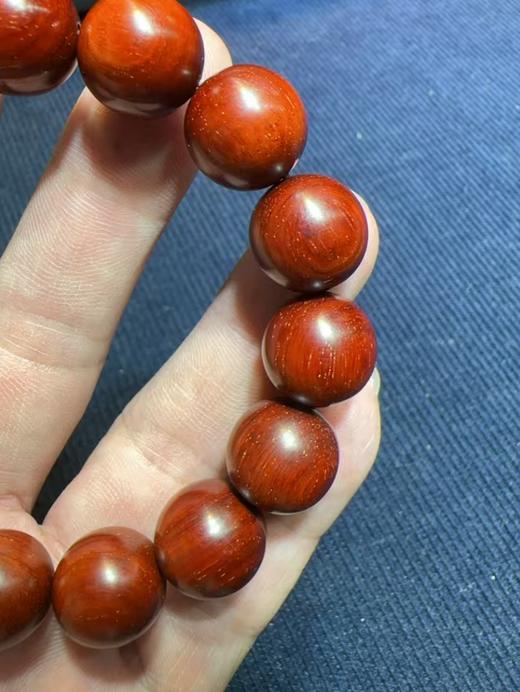 小叶紫檀树泥料鸡血红金星1.5cm 商品图5